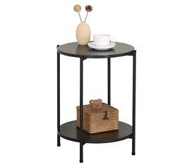 Βοηθητικό Τραπεζάκι ULVERTON Μαύρο Μάρμαρο Μοριοσανίδα/Μέταλλο 43.3x43.3x56.5cm