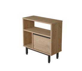 Βοηθητικό Τραπεζάκι SHALDON Φυσικό Μοριοσανίδα/Μέταλλο 25.5x60x60cm