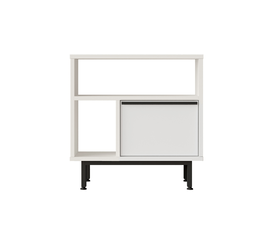 Βοηθητικό Τραπεζάκι SHALDON Λευκό Μοριοσανίδα/Μέταλλο 25.5x60x60cm