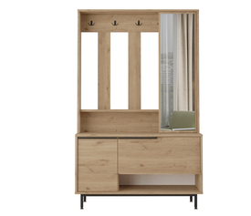 Έπιπλο Εισόδου LAXFIELD Φυσικό Μοριοσανίδα/Μέταλλο 35.5x112.2x178.2cm