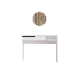 Τουαλέτα DEVON Λευκό Μοριοσανίδα/Μέταλλο/Γυαλί 100x44.5x75cm