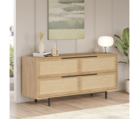 Μπουφές CORNWALL Φυσικό Μοριοσανίδα/Μέταλλο 44.5x160x74.3cm