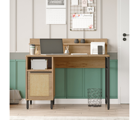 Γραφείο WING Φυσικό Μοριοσανίδα/Μέταλλο 60x120x99.8cm