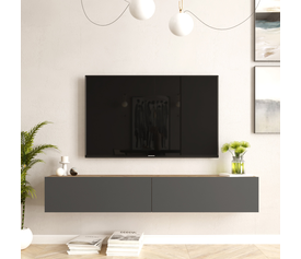 Έπιπλο Τηλεόρασης KENT Πεύκο/Ανθρακί Μοριοσανίδα 180x31.6x29.6cm