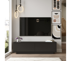 Έπιπλο Τηλεόρασης BRENT Μαύρο Μοριοσανίδα 140x35.5x38.2cm