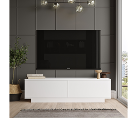 Έπιπλο Τηλεόρασης BRENT Λευκό Μοριοσανίδα 140x35.5x38.2cm