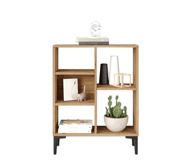 Βιβλιοθήκη BECKTON Πεύκο Μοριοσανίδα/Πλαστικό 69x25x87.6cm