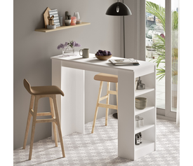 Τραπέζι Bar BROCKLEY Λευκό Μοριοσανίδα 120x51.6x101.8cm