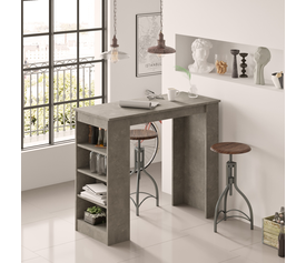 Τραπέζι Bar  BROCKLEY Γκρι Με Εφέ Τσιμέντο Μοριοσανίδα 120x51.6x101.8cm