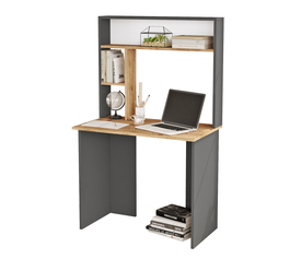 Γραφείο BROMPTON Πεύκο/Ανθρακί Μοριοσανίδα 90x51.6x148cm