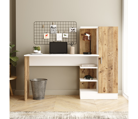 Γραφείο CAMDEN Πεύκο/Λευκό Μοριοσανίδα 152.3x40x120cm