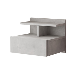 Κομοδίνο CHALK Ανοιχτό Γκρι Με Εφέ Τσιμέντο Μοριοσανίδα 40x35.6x32cm