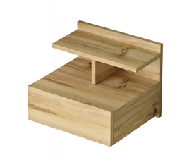 Κομοδίνο CHALK Φυσικό Μοριοσανίδα 40x35.6x32cm