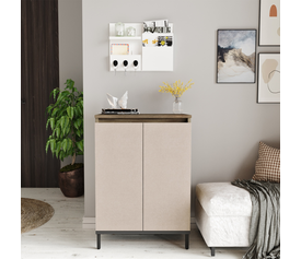 Ντουλάπι Πολλαπλών Χρήσεων CHELSEA Καφέ/Ανθρακί Μοριοσανίδα/Μέταλλο 60x35.5x85.6cm