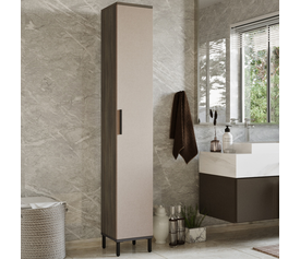 Ντουλάπι Πολλαπλών Χρήσεων CHELSFIELD Καφέ/Ανθρακί Μοριοσανίδα/Μέταλλο 29.5x29.5x183.6cm