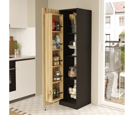 Ντουλάπι Τροφίμων COLNEY Φυσικό/Μαύρο Μοριοσανίδα 41.7x44.3x176.4cm