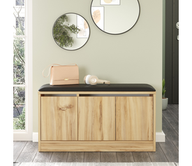 Έπιπλο Εισόδου CROFTON Φυσικό Μοριοσανίδα 89.6x35.5x45.8cm