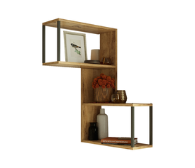 Ράφι Τοίχου DOLLIS Πεύκο Μοριοσανίδα/Μέταλλο 53.4x19.5x85.2cm