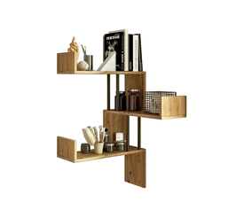 Ράφι Τοίχου DOWNE Πεύκο Μοριοσανίδα/Μέταλλο 60x22x109.4cm