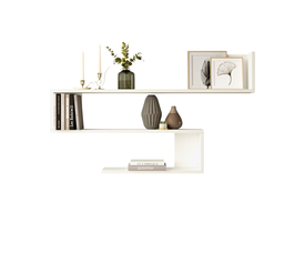 Ράφι Τοίχου EALING Λευκό Μοριοσανίδα 120x145x71.4cm