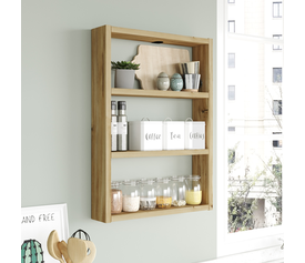 Ράφι Τοίχου EARLS Φυσικό Μοριοσανίδα 43.2x9x60cm