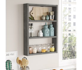 Ράφι Τοίχου EARLS Γκρι Με Εφέ Τσιμέντο Μοριοσανίδα 43.2x9x60cm