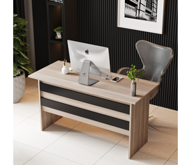 Γραφείο EASTCOTE Οξιά/Μαύρο Μοριοσανίδα 140x60x73.8cm