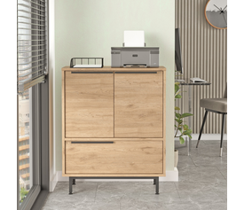 Ντουλάπι Πολλαπλών Χρήσεων EMERSON Φυσικό Μοριοσανίδα/Μέταλλο 35.5x74.8x90.4cm