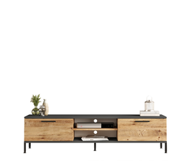 Έπιπλο Τηλεόρασης ENFIELD Πεύκο/Ανθρακί Μοριοσανίδα/Μέταλλο 160x35x39.1cm