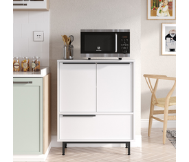 Ντουλάπι Πολλαπλών Χρήσεων ERITH Λευκό Μοριοσανίδα/Μέταλλο 35.5x74.8x90.4cm