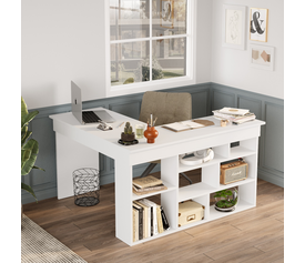 Γραφείο FELTHAM Λευκό Μοριοσανίδα 115x120x72cm