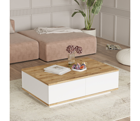 Τραπεζάκι Σαλονιού FRIERN Πεύκο/Λευκό Μοριοσανίδα 60x90x28.6cm