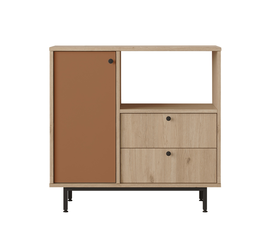 Ντουλάπι Κουζίνας GLASGOW Φυσικό/Κεραμιδί Μοριοσανίδα/Μελαμίνη 88x35.5x85cm