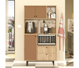 Ντουλάπι Κουζίνας EDINBURGH Φυσικό/Κεραμιδί Μοριοσανίδα/Μελαμίνη 88x35.5xx161.2cm