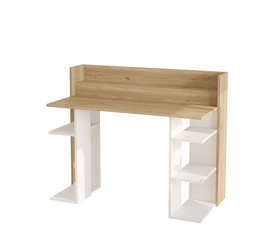 Γραφείο FIFE Φυσικό/Λευκό Μοριοσανίδα/Μελαμίνη 124x58x98cm