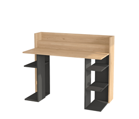 Γραφείο FIFE Φυσικό/Ανθρακί Μοριοσανίδα/Μελαμίνη 124x58x98cm