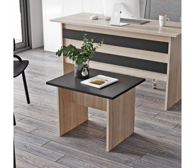 Τραπεζάκι Γραφείου ELMSTEAD Οξιά/Μαύρο Μοριοσανίδα/Μελαμίνη 60x50x46.3cm