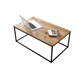 Τραπεζάκι Σαλονιού RENFREW Πεύκο/Ανθρακί Μοριοσανίδα/Μέταλλο 100x60x40cm