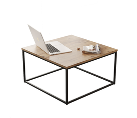 Τραπεζάκι Σαλονιού DUMFRIES Πεύκο/Ανθρακί Μοριοσανίδα/Μέταλλο 72x72x40cm