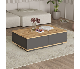 Τραπεζάκι Σαλονιού CLACK Πεύκο/Ανθρακί Μοριοσανίδα/Μελαμίνη 90x60x28.6cm