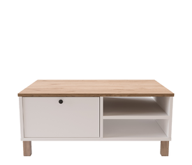 MIDGARD Living Room Coffee Table White/Natural 90x60x38.6 cm