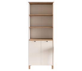 Βιβλιοθήκη BRAGI Λευκό/Φυσικό Μοριοσανίδα 69.5x32x180 cm
