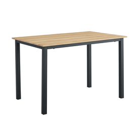 Τραπέζι Τραπεζαρίας VERDELL Sonoma/Μαύρο Μέταλλο/Μοριοσανίδα 110x70x76cm