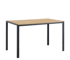 Τραπέζι Τραπεζαρίας CRESTMERE Sonoma/Μαύρο Μέταλλο/Μοριοσανίδα 120x70x75cm