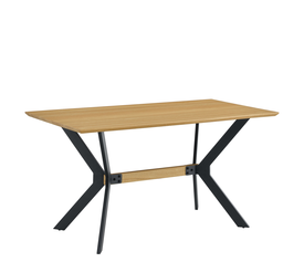 Τραπέζι Τραπεζαρίας ELDRIDGE Sonoma/Μαύρο Μέταλλο/Μοριοσανίδα 140x70x74cm