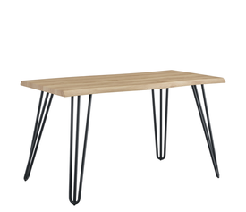 Τραπέζι Τραπεζαρίας BRANWELL Sonoma/Μαύρο Μέταλλο/Μοριοσανίδα 120x60x77.5cm