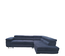 Καναπές Γωνιακός LUZANO Μαύρο Ύφασμα/MDF 277x203x100cm