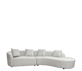 Καναπές MONTARO Γκρι Ανοιχτό Ύφασμα 140x105x65cm/206x124x68cm