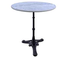 Τραπέζι Κήπου LAPIDERA Λευκό/Μαύρο Μάρμαρο/Μέταλλο Φ60x71cm