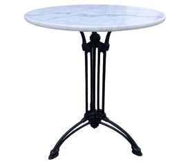 Τραπέζι Κήπου FERRALIS Λευκό/Μαύρο Μάρμαρο/Μέταλλο Φ60x71cm